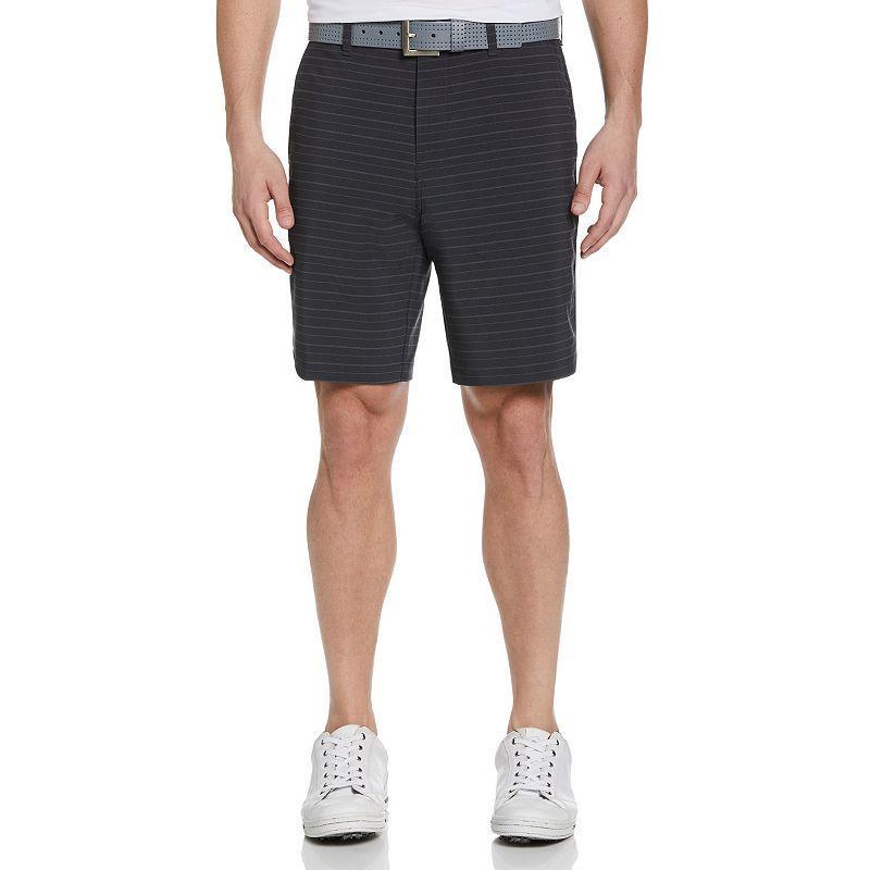 Mens Grand Slam Flat Front Horizontal Print Golf Shorts Black Product Image