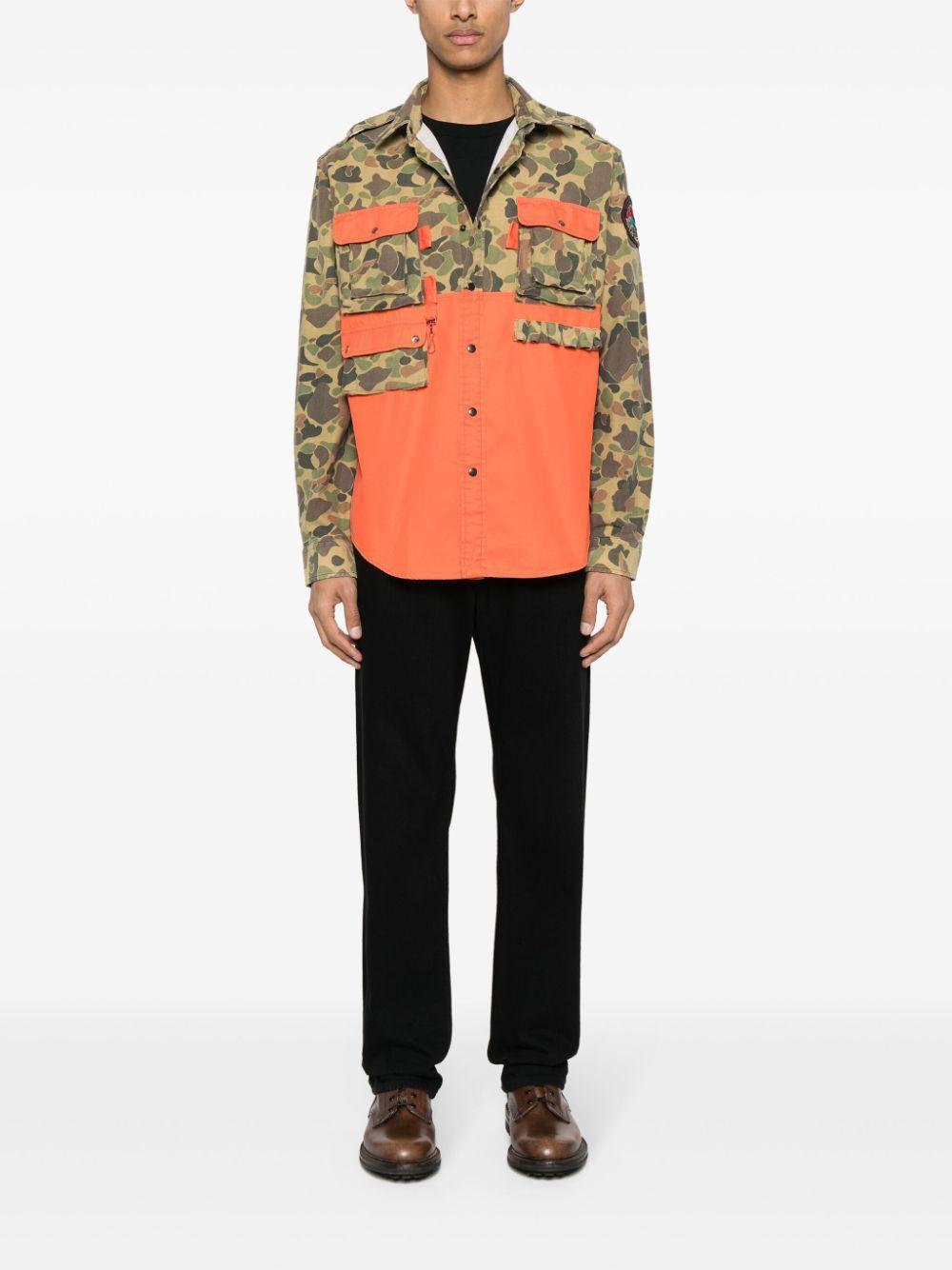 POLO RALPH LAUREN Camouflage-print Cotton Shirt In Green Product Image