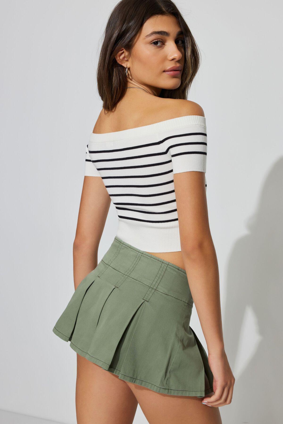 Short Sleeve Off Shoulder Sweater Product Image