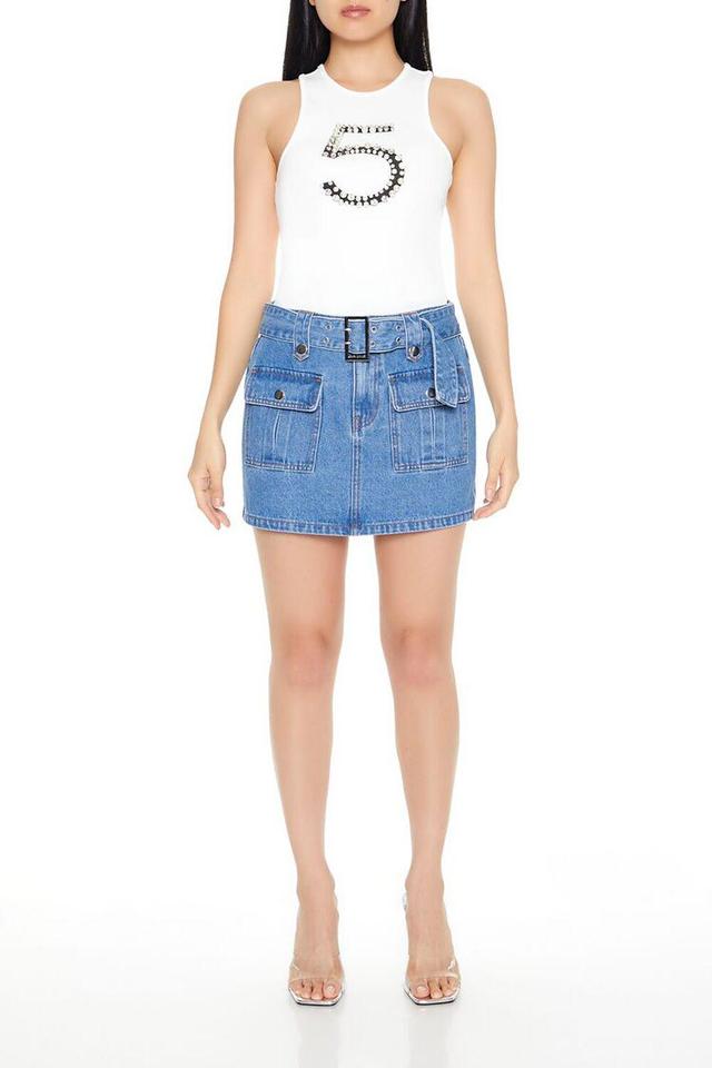 Denim Cargo Mini Skirt | Forever 21 Product Image