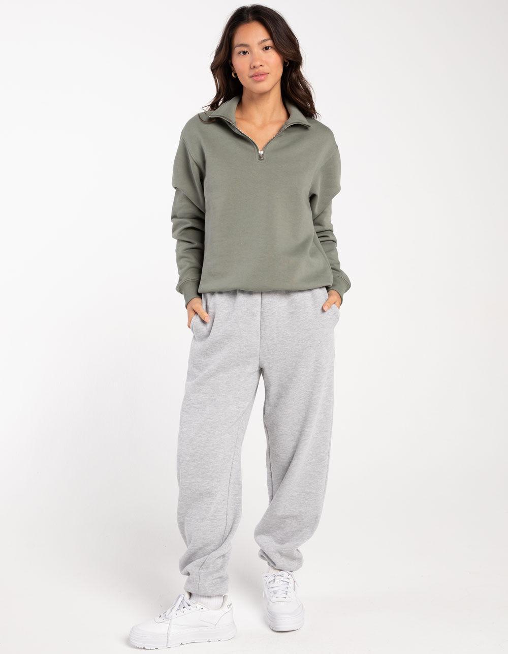 TILLYS Quarter Zip Womens Sweatshirt Product Image