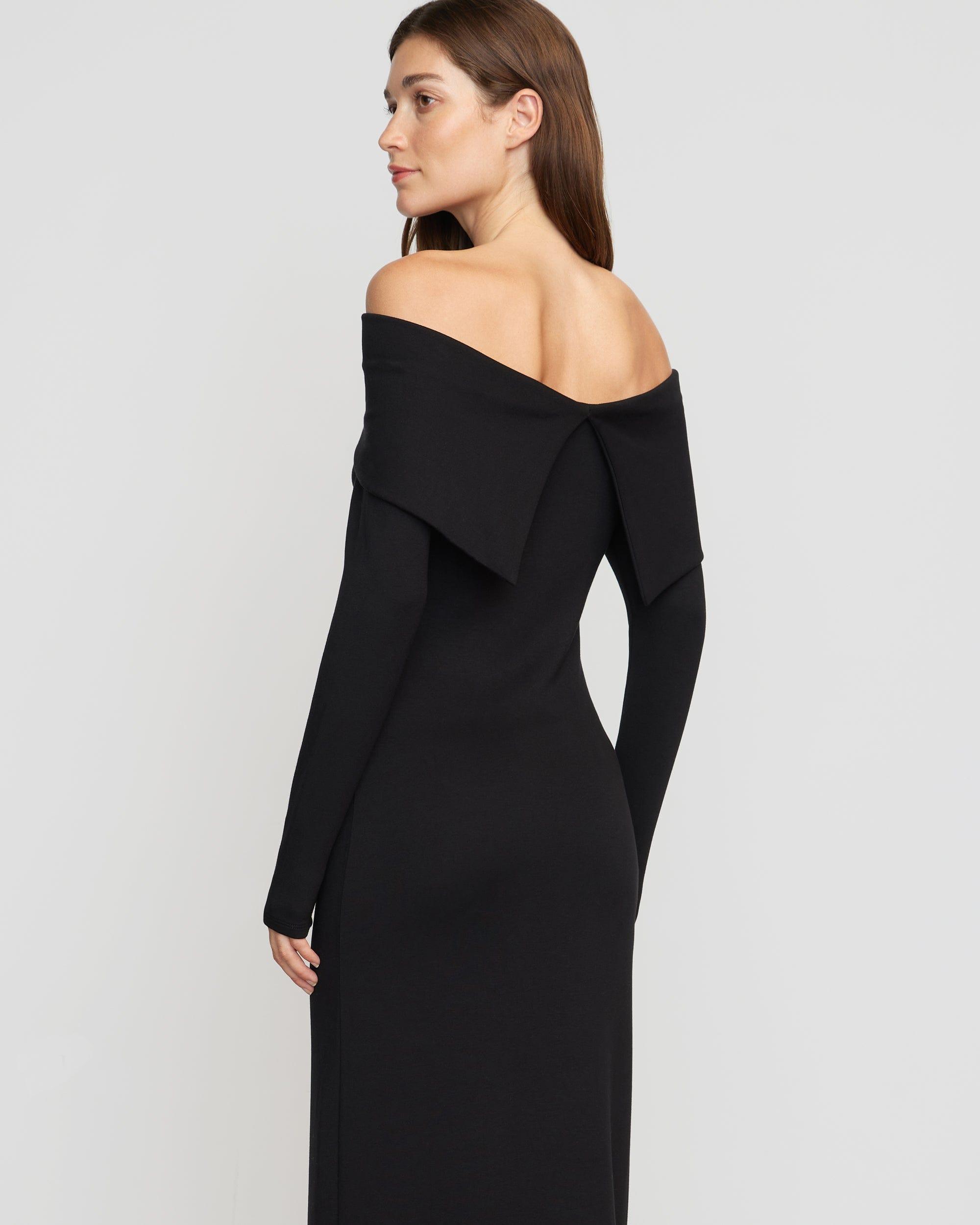 Morgan Split Foldover Jersey Dress Product Image