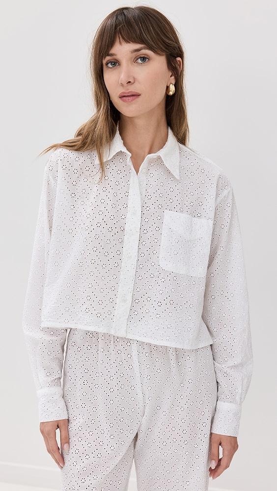 SPRWMN Cropped Button Up Shirt | Shopbop Product Image