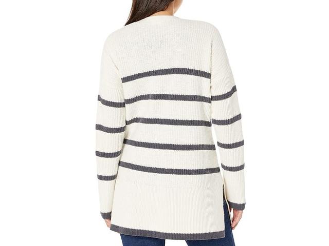 Splendid Elsie Cardigan (Marshmallow Stripe) Women's Clothing Product Image