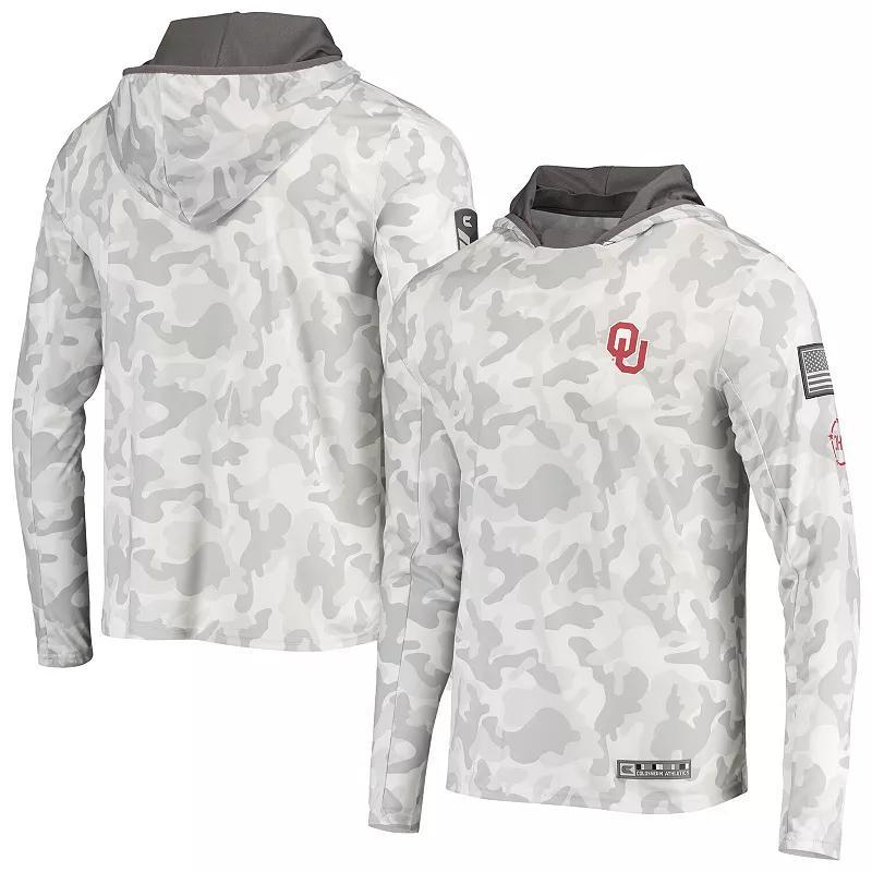 Mens Colosseum Arctic Camo Oklahoma Sooners OHT Military Appreciation Long Sleeve Hoodie Top Product Image