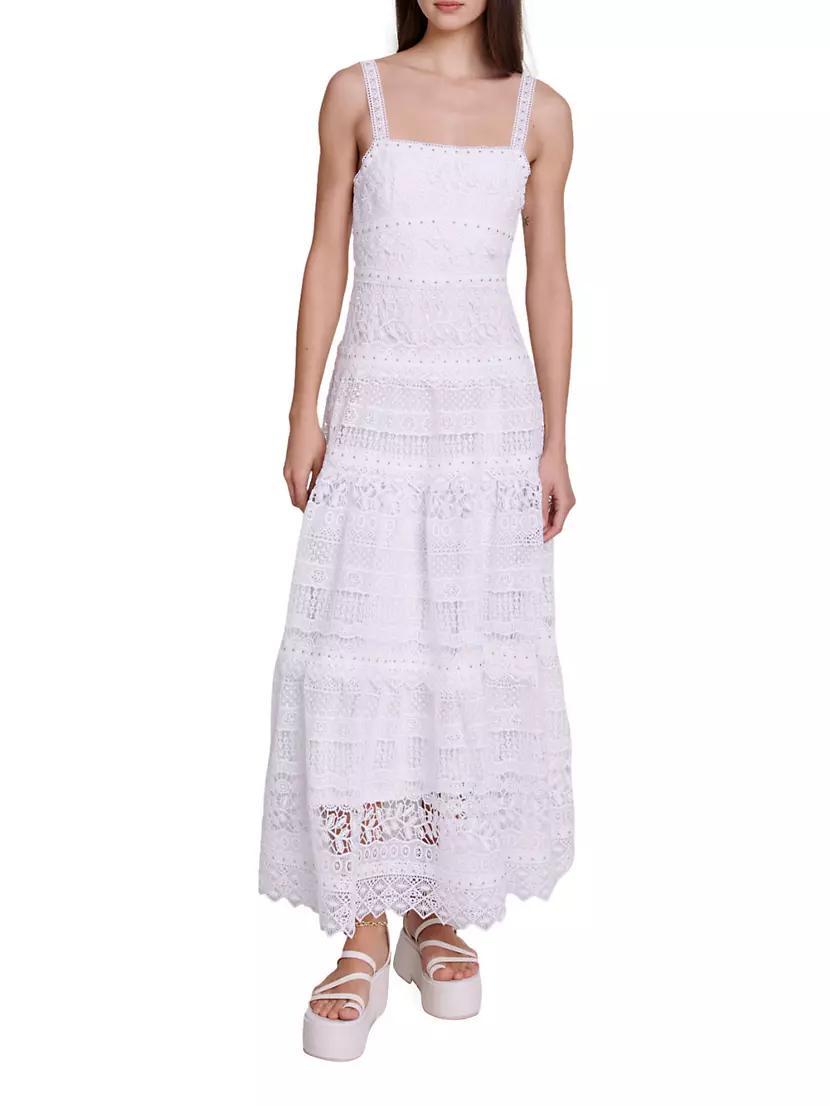 Crochet-Knit Maxi Dress Product Image