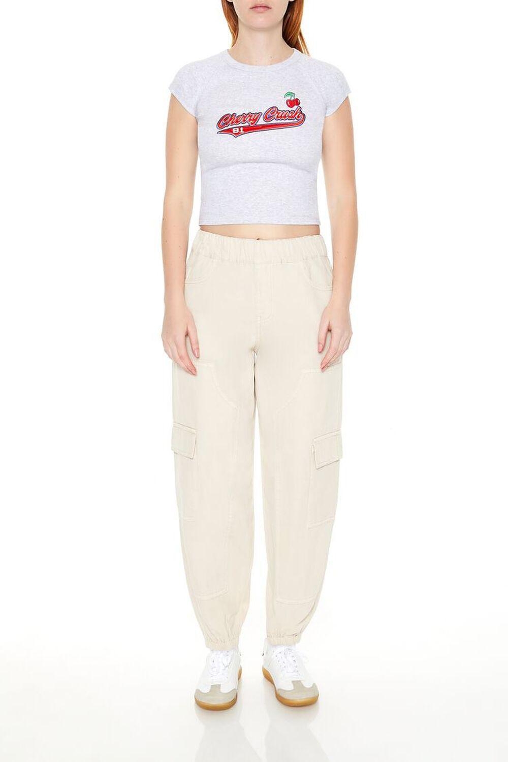 Pull-On Twill Cargo Joggers | Forever 21 Product Image