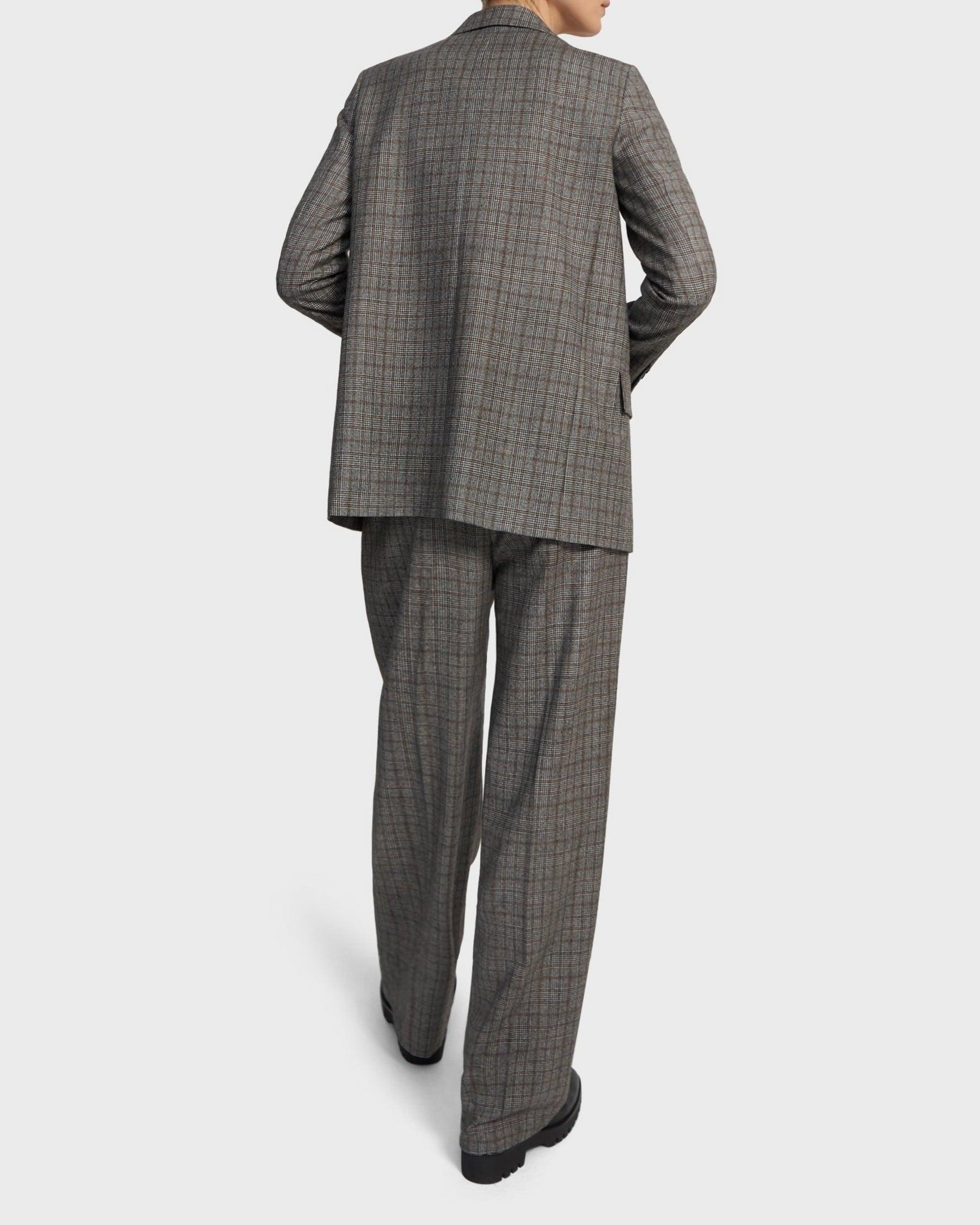 Double-Breasted Blazer in Wool Flannel Product Image