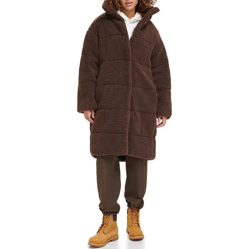 Womens Levis Long Quilted Sherpa Coat Product Image