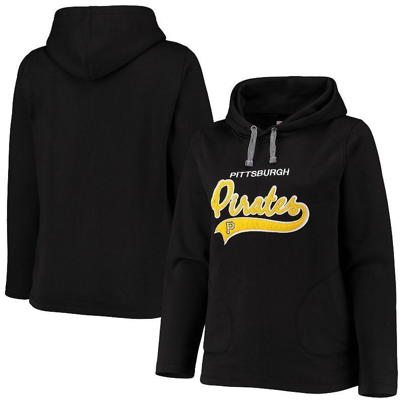 Womens Soft as a Grape Pittsburgh Pirates Plus Size Side Split Pullover Hoodie Product Image