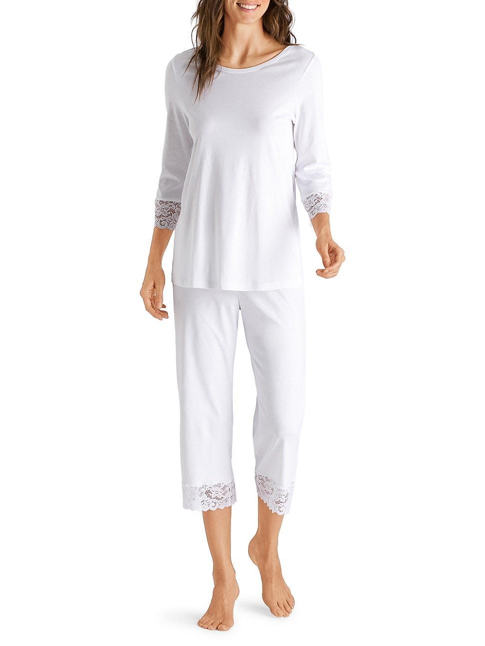 Hanro Moments Crop Pajama Set Women's Pajama Sets Product Image