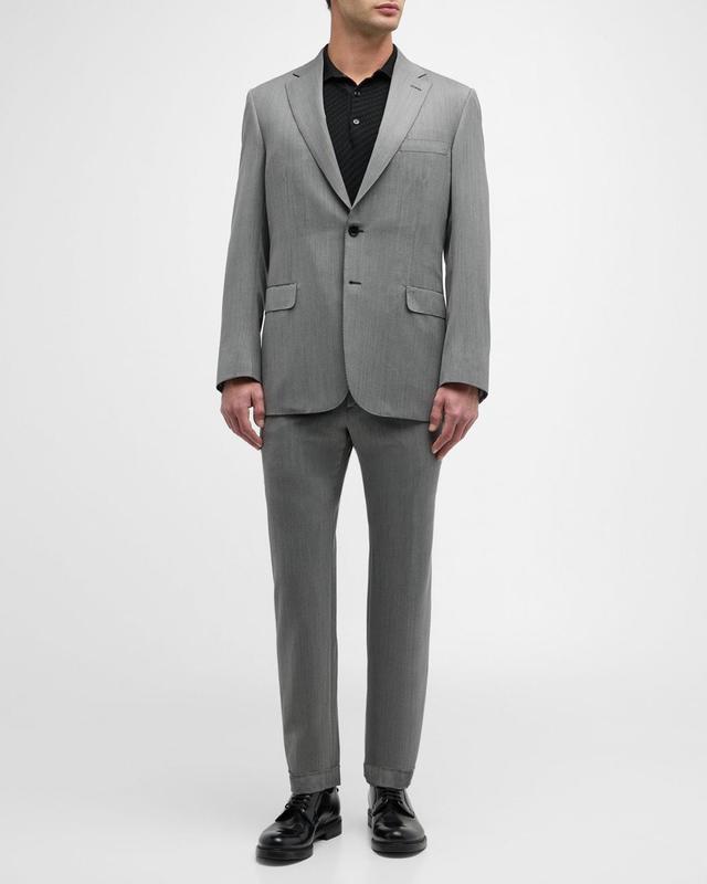 Mens Wool Twill Suit Product Image