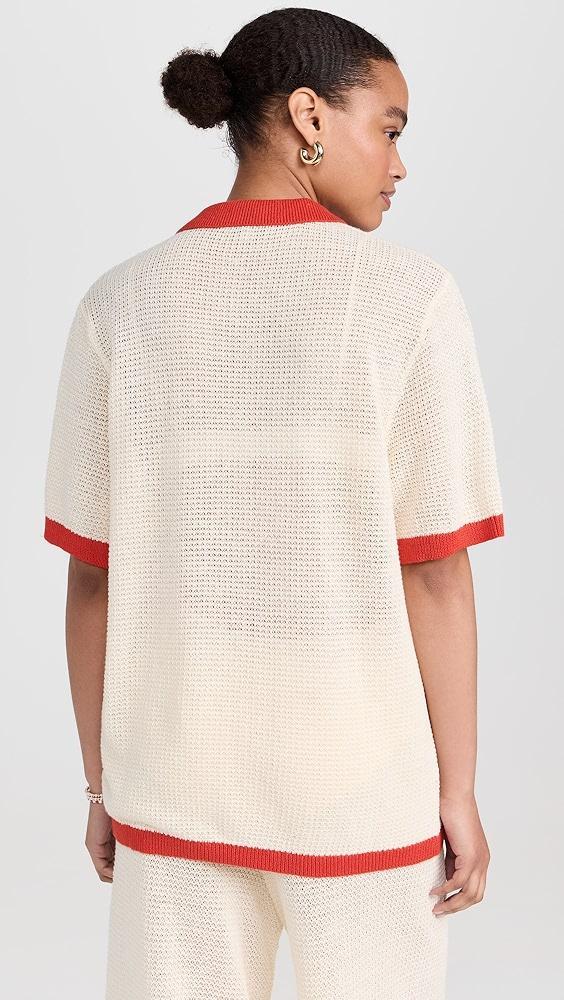 Onia Oversized Linen Knit Button Up | Shopbop Product Image