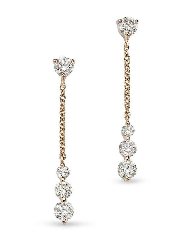 Bloomingdale's Diamond Linear Drop Earrings in 14K Yellow Gold, 0.45 ct. t.w. - 100% Exclusive - Female Product Image