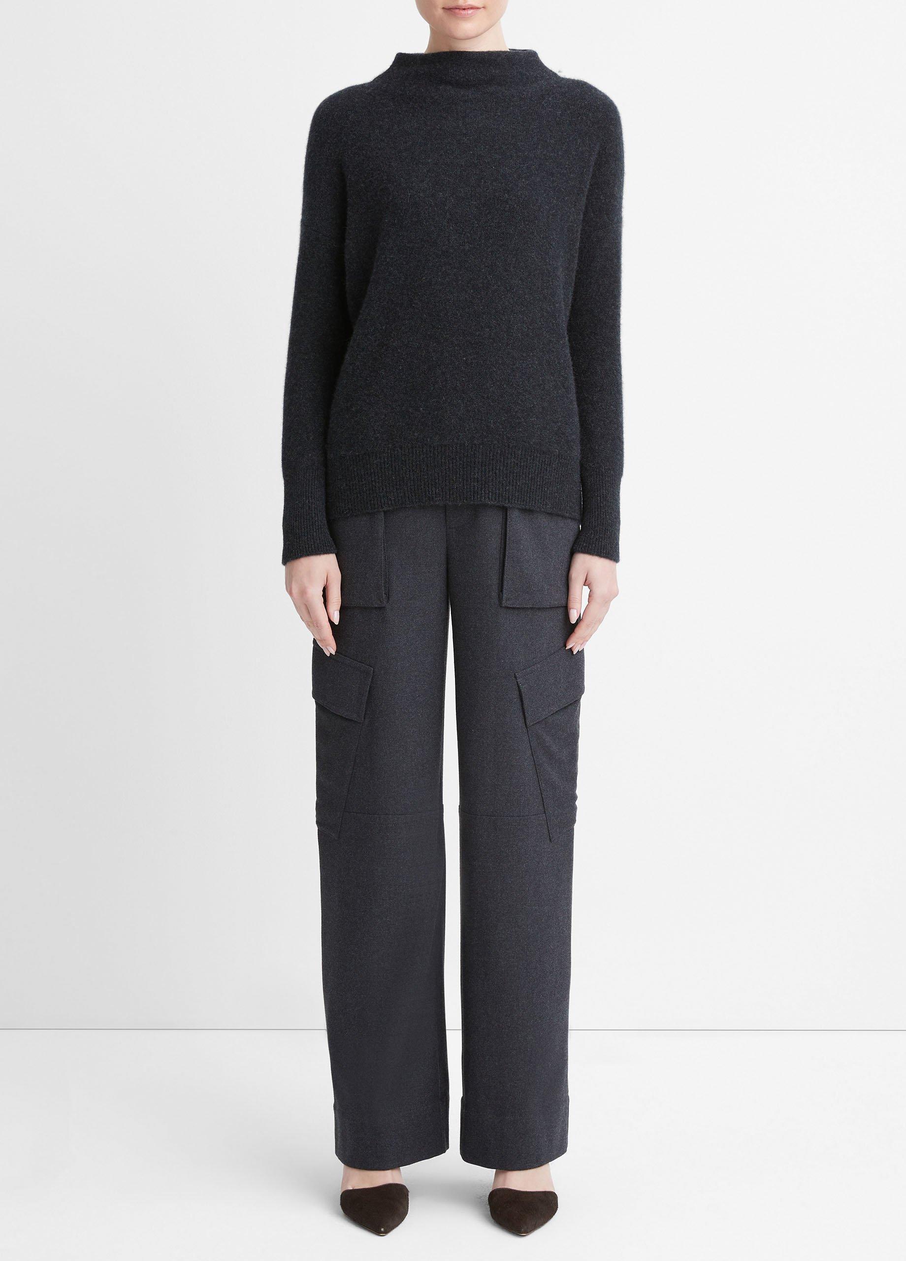 Plush Cashmere Funnel Neck Sweater Product Image