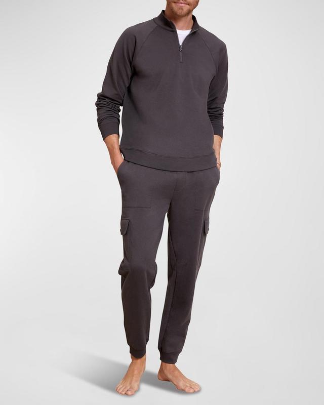 barefoot dreams Malibu Collection Pima Cotton Fleece Half Zip Sweatshirt Product Image