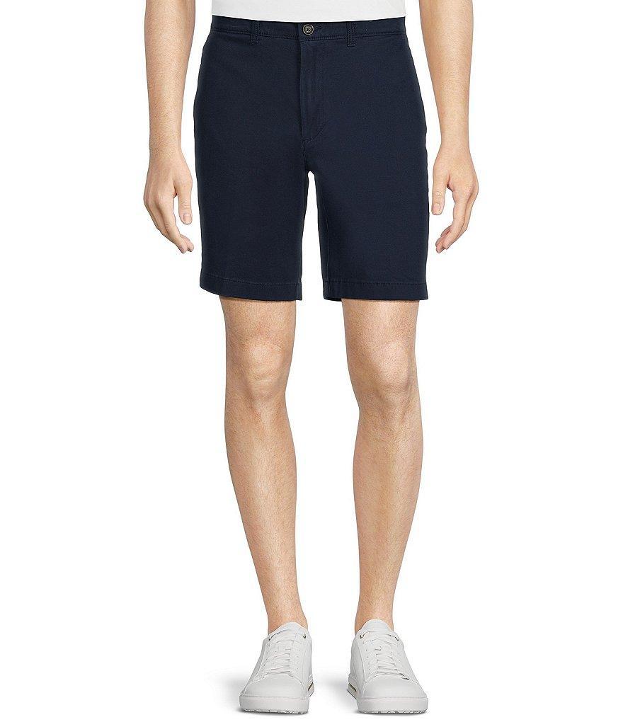 Roundtree & Yorke Casuals Classic Fit Flat Front Washed 9#double; Chino Shorts Product Image