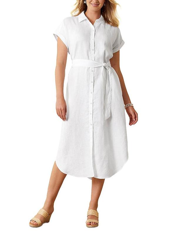 Tommy Bahama Coastalina Maxi Shirt Dress (Natural Linen) Women's Dress Product Image