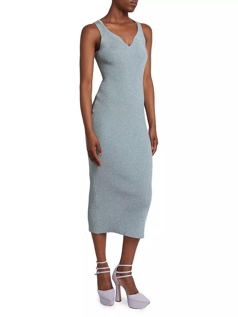 Glittery Sleeveless Midi-Dress Product Image