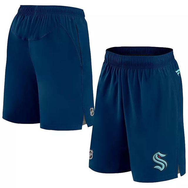 Mens Fanatics Branded Deep Sea Blue Seattle Kraken Authentic Pro Rink Shorts Krk Blue Product Image