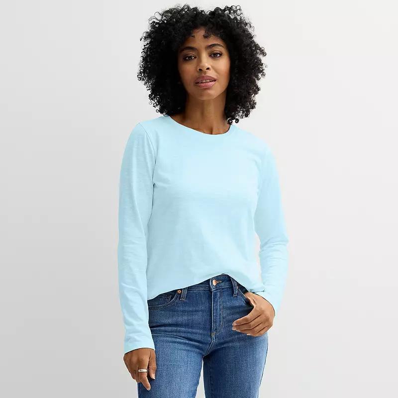 Womens Sonoma Goods For Life Everyday Long Sleeve Crewneck Tee Product Image