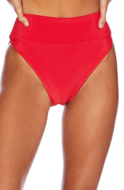 Beach Riot Highway Bottoms (Jelly Bean ) Women's Swimwear Product Image