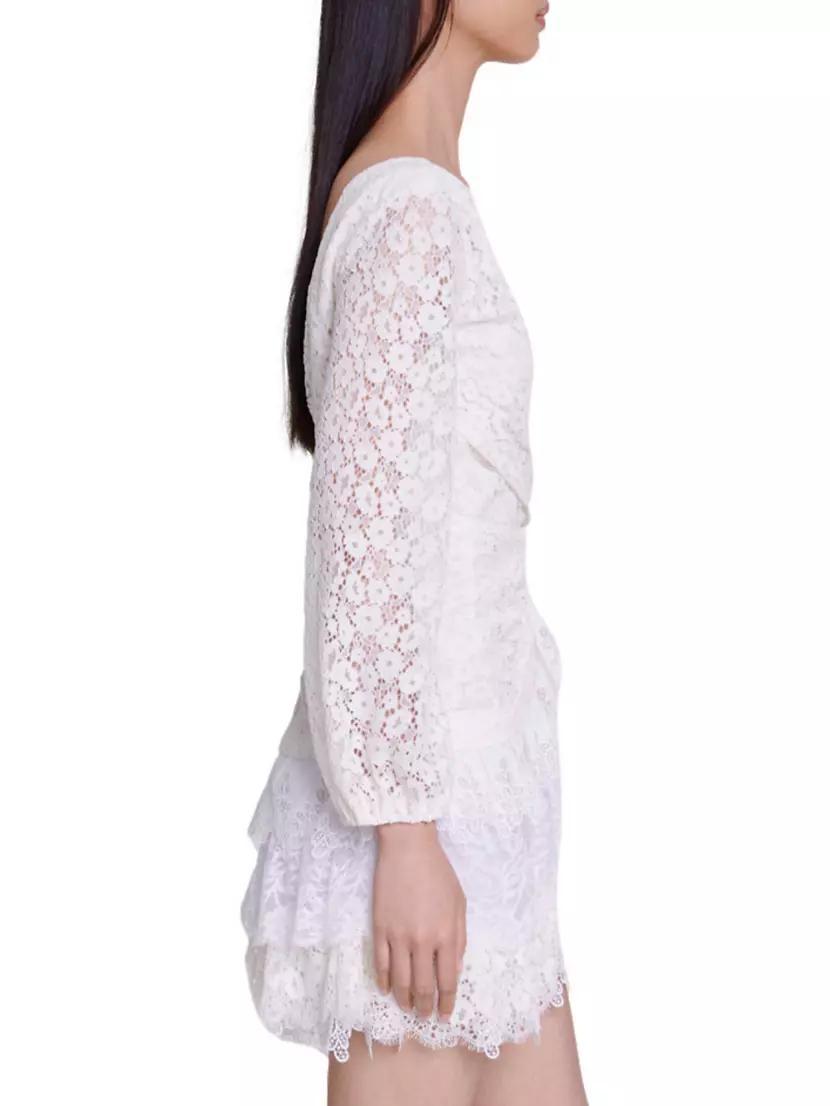 Draped Lace Dress Product Image