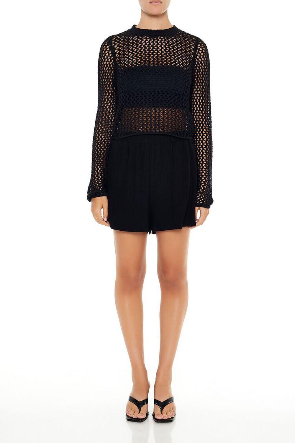 Cropped Crochet Sweater | Forever 21 Product Image