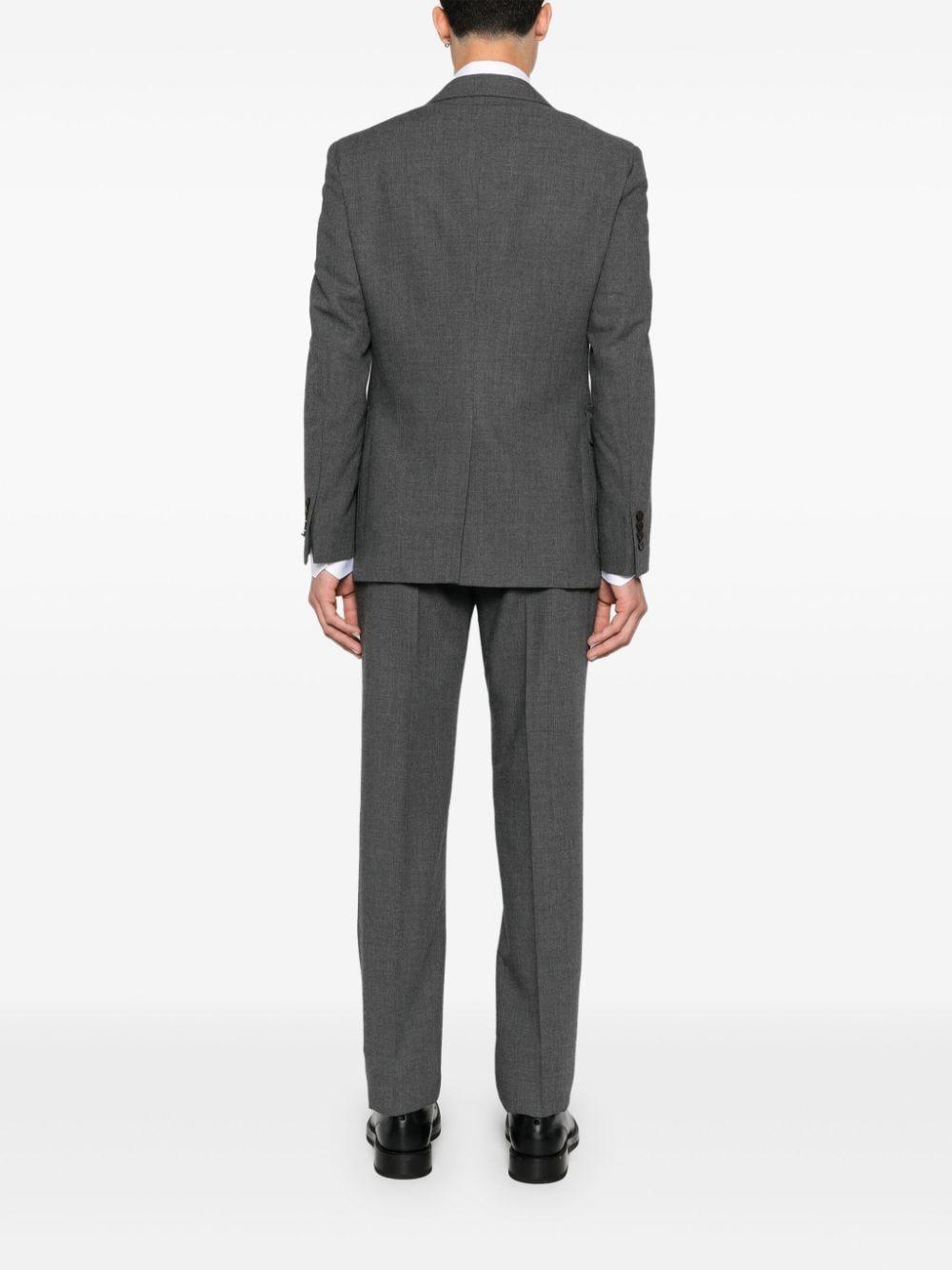 Wool Three-piece Suit In Charcoal Product Image