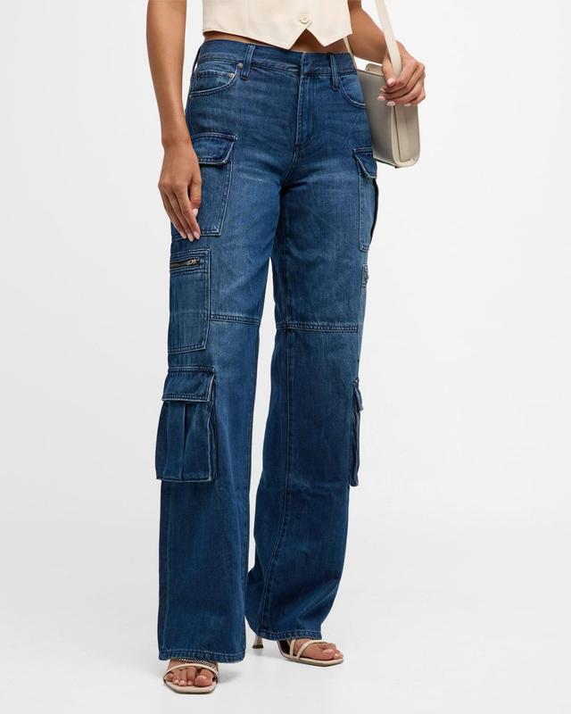 Alice + Olivia Cay Baggy Cargo Jeans Product Image