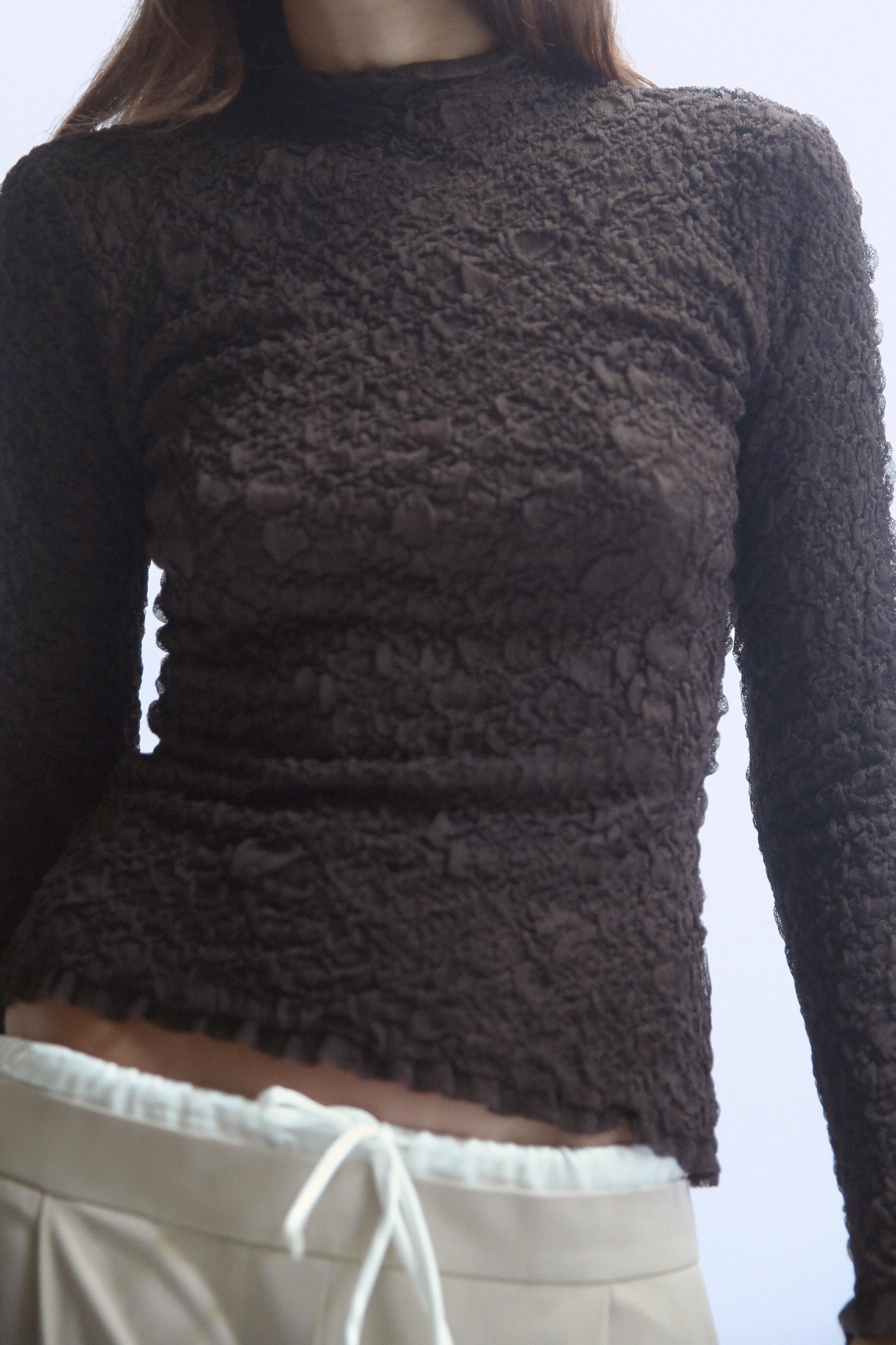 TEXTURED KNIT TOP Product Image