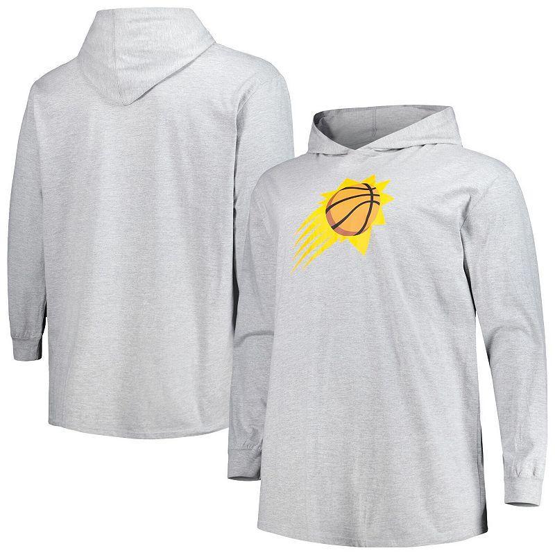 Mens Fanatics Branded Heather Gray Phoenix Suns Big & Tall Pullover Hoodie Product Image