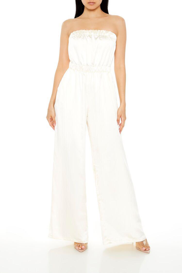 Strapless Satin Wide-Leg Jumpsuit | Forever 21 Product Image