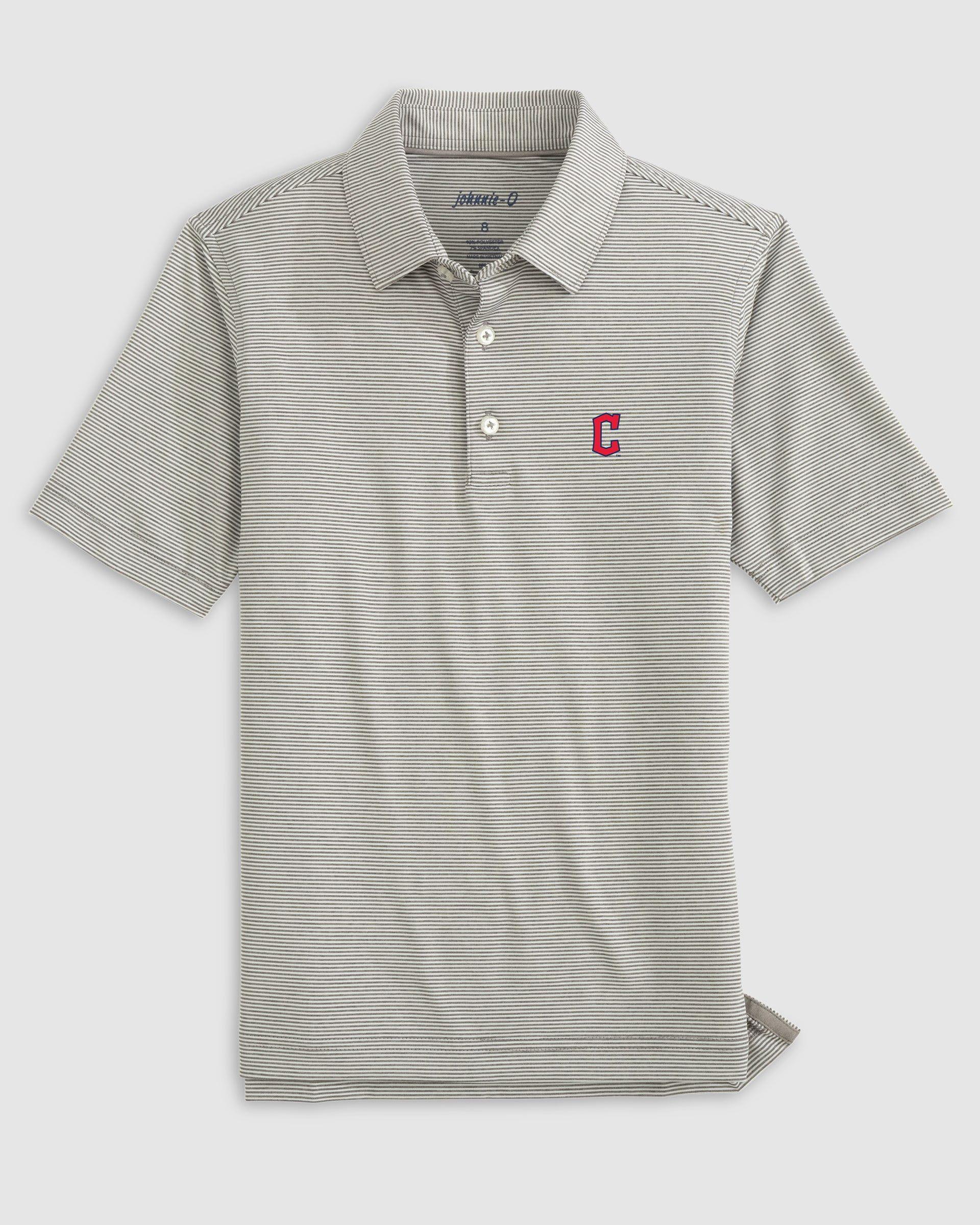 St. Louis Cardinals Lyndonn Striped Jersey Performance Polo - Cooperstown Logo Product Image