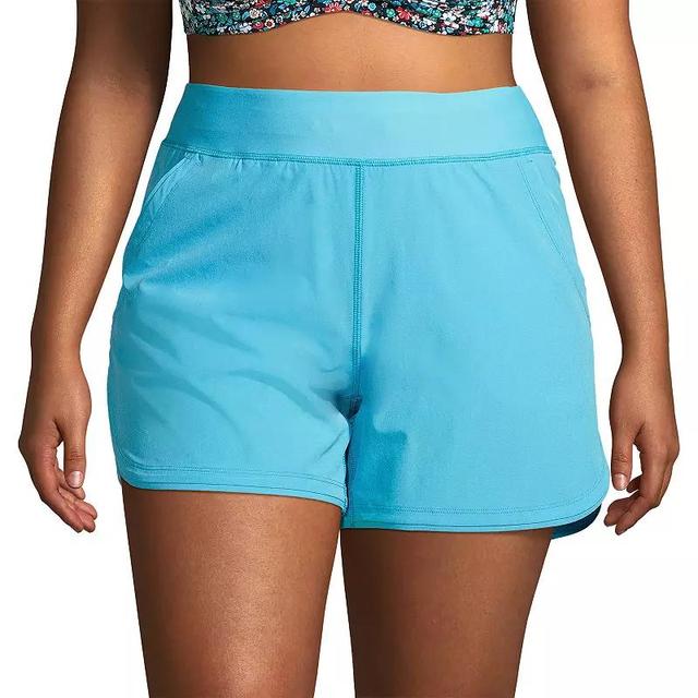 Plus Size Lands End 5 Quick Dry Swim Shorts With Panty, Womens Product Image