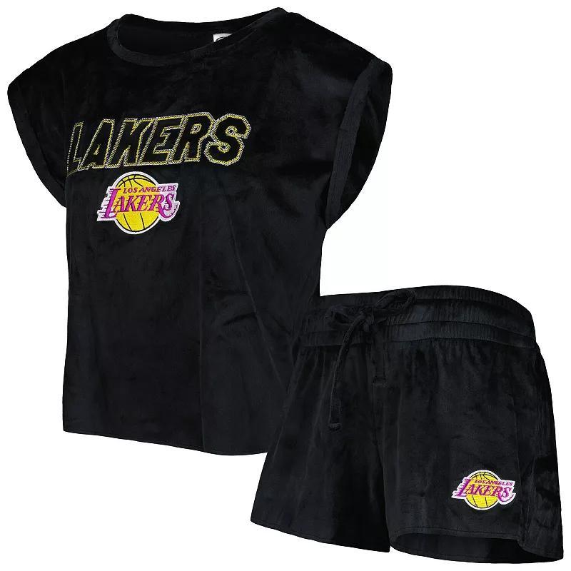 Womens Concepts Sport Los Angeles Lakers Intermission T-Shirt & Shorts Sleep Set Product Image