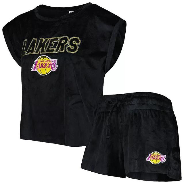 Womens Concepts Sport Los Angeles Lakers Intermission T-Shirt & Shorts Sleep Set Product Image