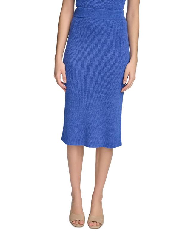 Calvin Klein Womens Ribbed Knit Midi Skirt Product Image