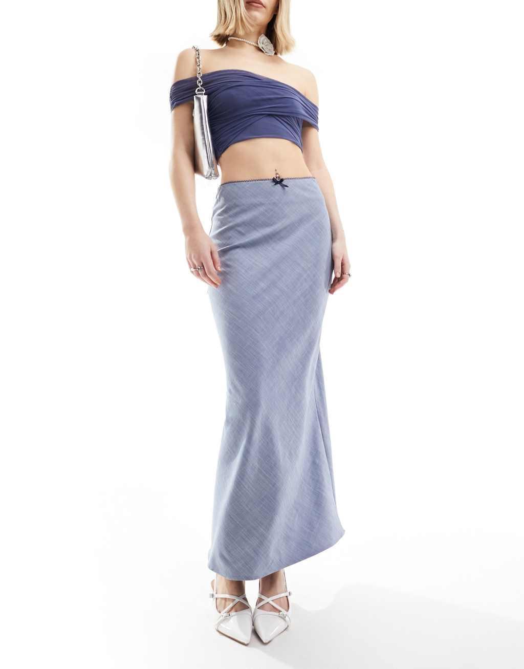 Emory Park slip maxi skirt in chambray product image