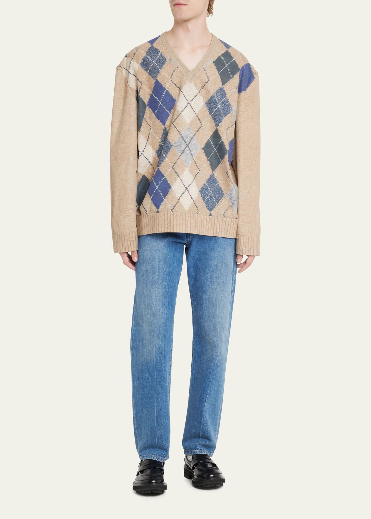 Bottega Veneta Argyle Print Lambskin Leather Top Product Image