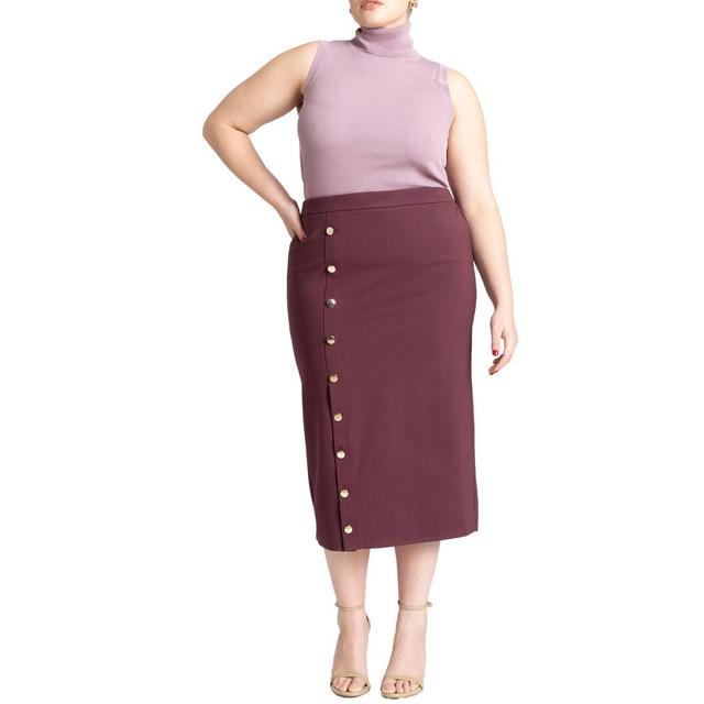 Eloquii Womens Side Placket Skirt Product Image