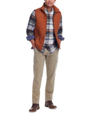 Weatherproof Vintage Mens Quilted Vest Flannel Shirt Cargo Pants Product Image