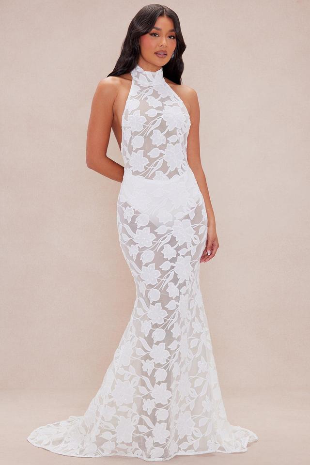 Serena Embroidered Maxi Dress - White Product Image