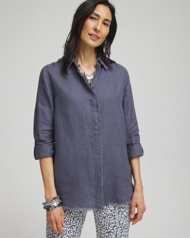 Women's Linen Fringe Shirt Product Image