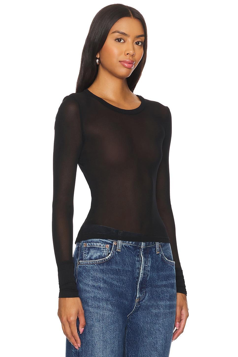 x Intimately FP x REVOLVE Before Sunset Mesh Long Sleeve In Black Free People Product Image