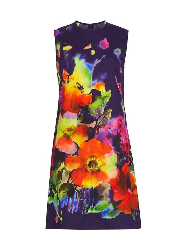 Womens Kelly Watercolor Floral Minidress Product Image