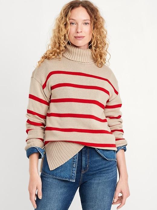 Turtleneck Tunic Sweater Product Image