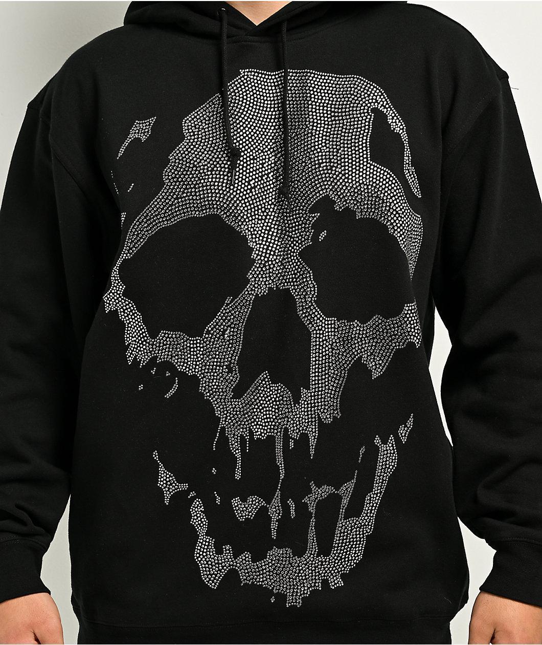 Broken Promises Chrome Face Black Hoodie Product Image