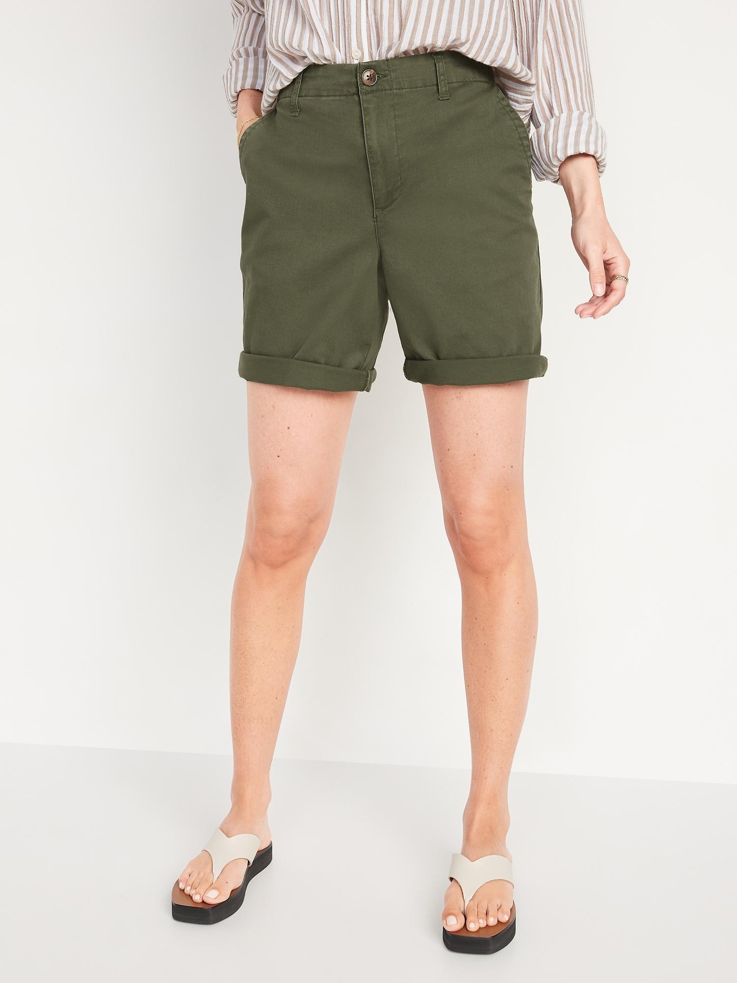 Old Navy High-Waisted OGC Pull-On Chino Shorts for Women -- 7-inch inseam - Sisal - female - Size: 4X Product Image