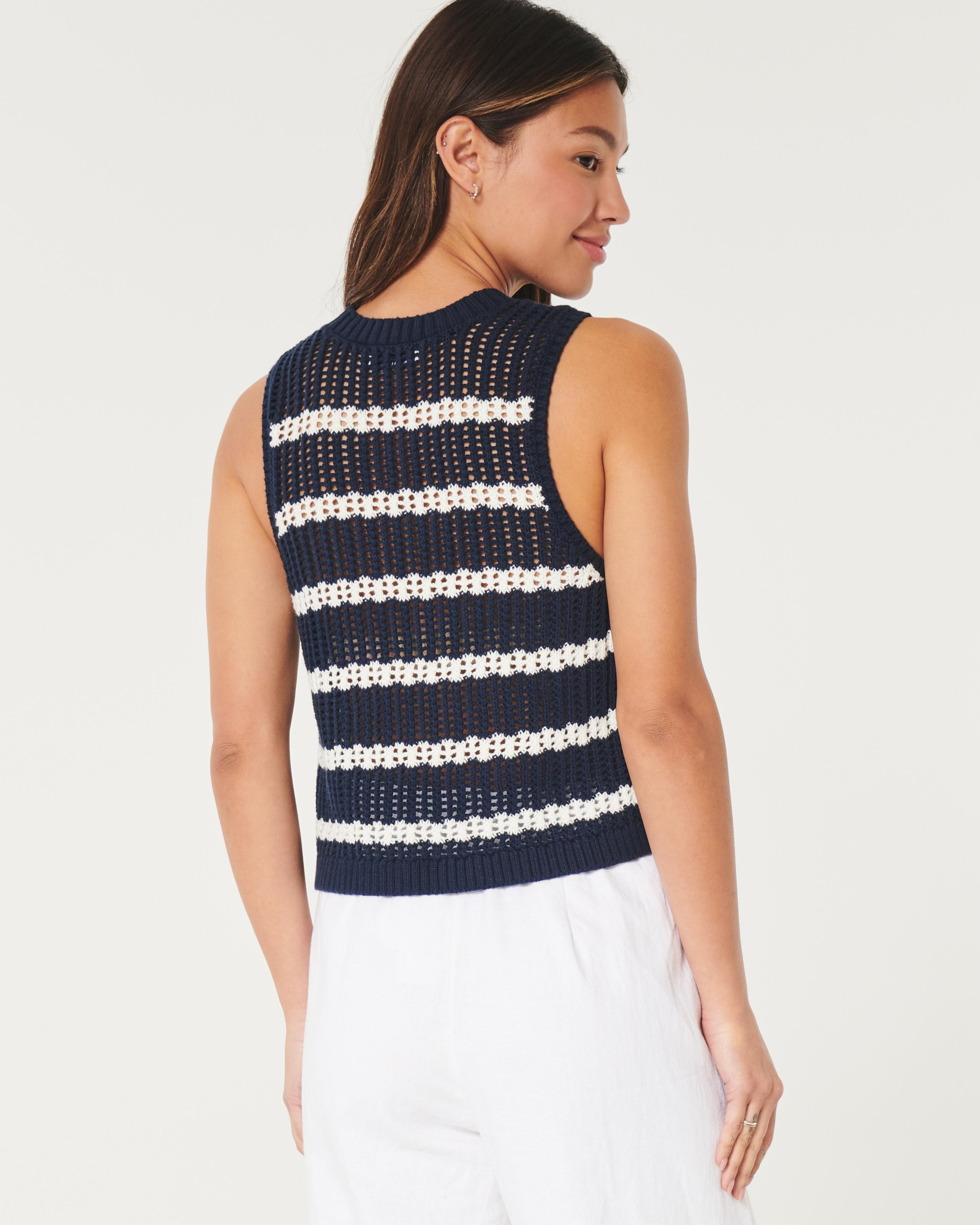 Easy Crochet-Style High-Neck Tank Product Image